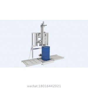 Semi-automatic filling machine for drums in line